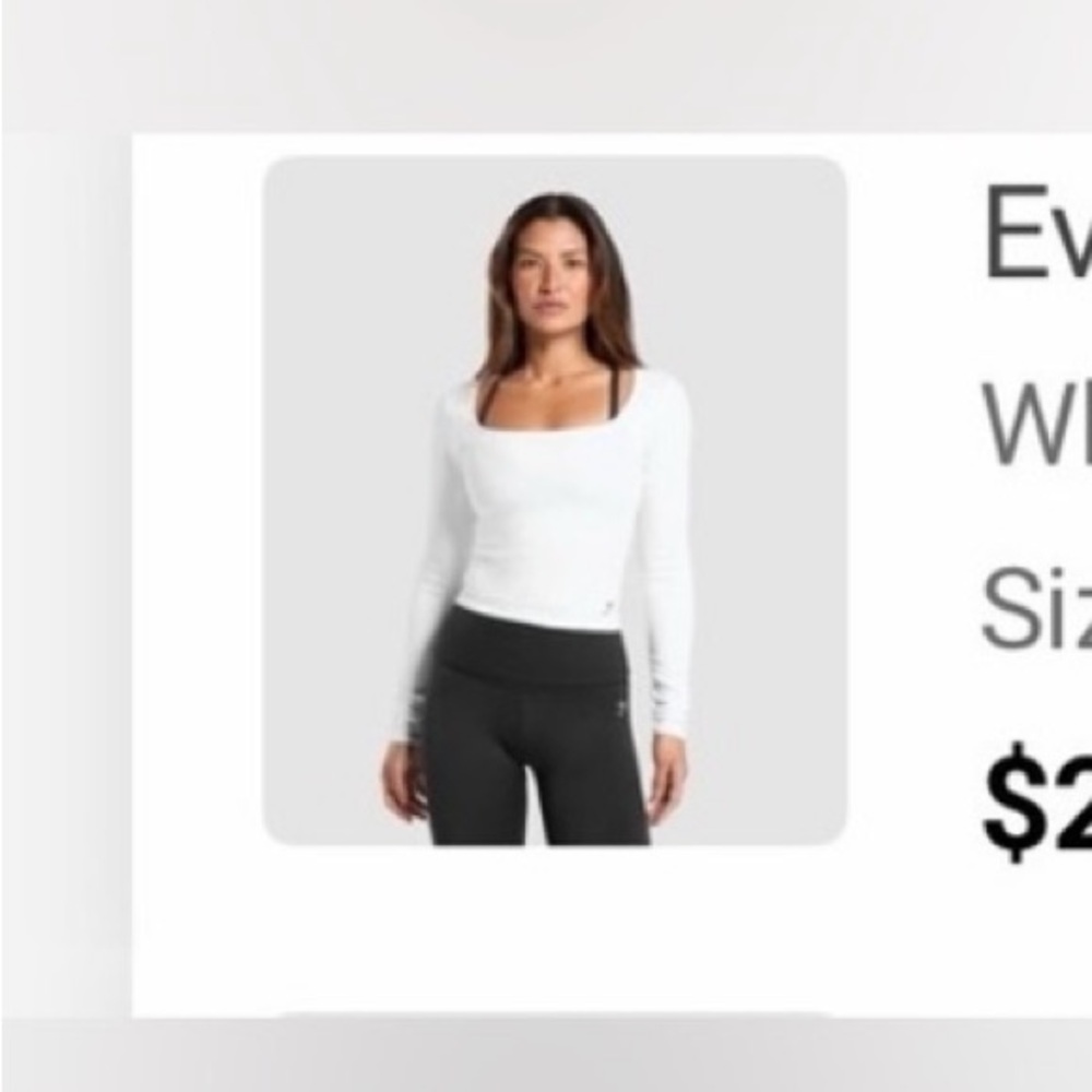 Gymshark midi everyday long sleeve top